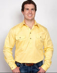 Just Country CAMERON 1/2 Button Work Shirts Butter