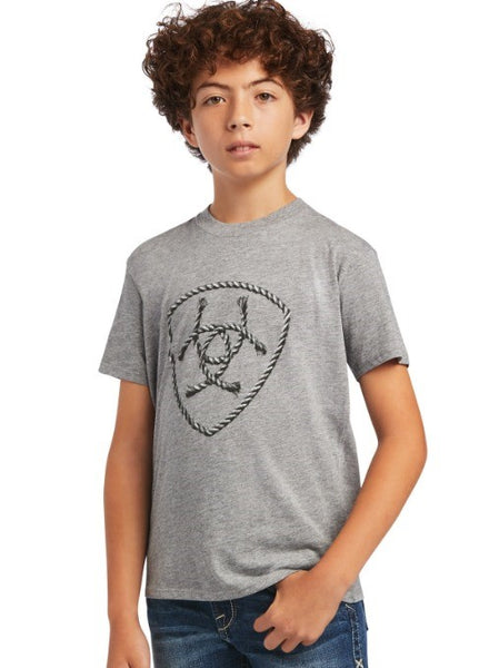 Ariat Boys Rope Shield Tee Athletic Heather