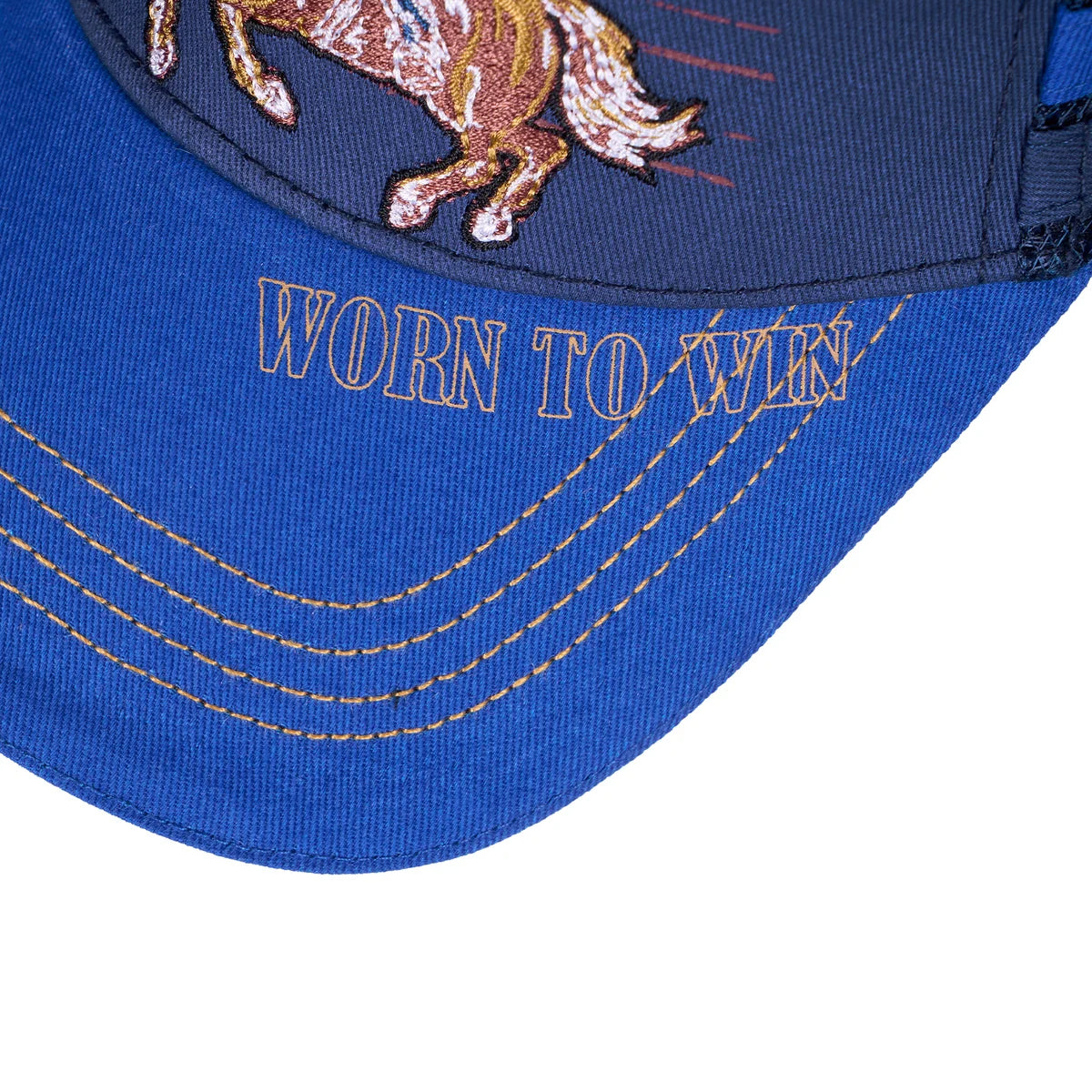 Kid's Abe Trucker Cap - Navy/ Blue