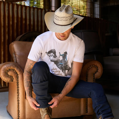 Wrangler Hudson Bangora Straw Hat - Natural/ Coffee