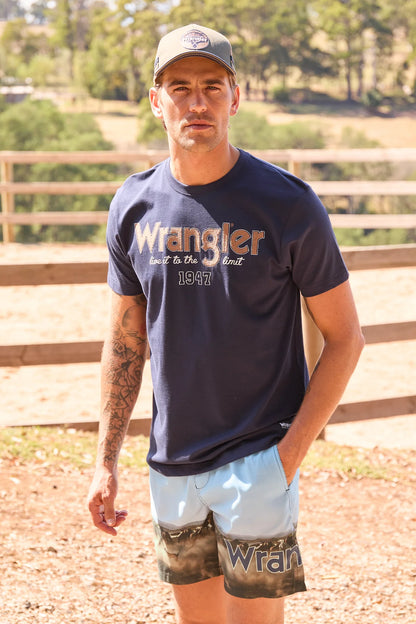 Wrangler Men's Kevin Short Sleeve Tee - Navy