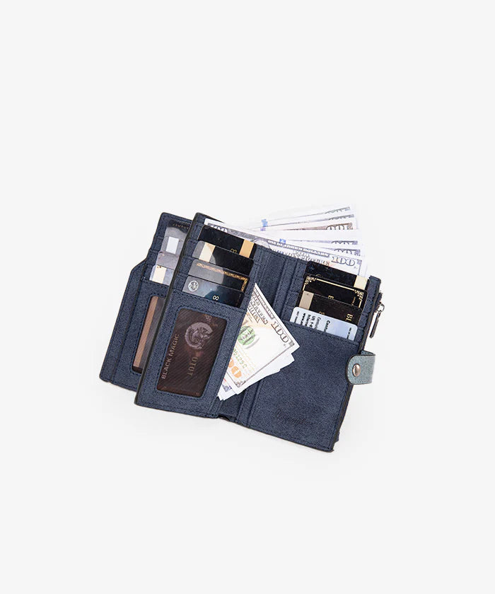 Wrangler W Stitch Wallet - Navy
