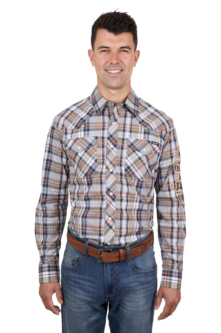 Wrangler Mens Tom Logo L/S Shirt