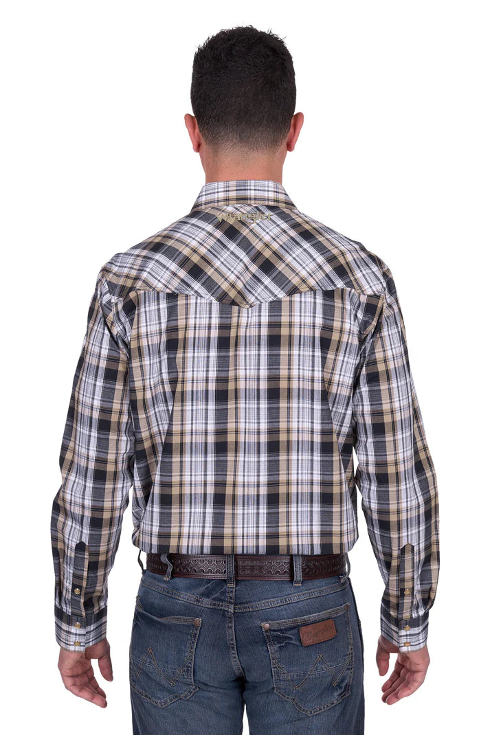 Wrangler Men's Joel Logo L/S Shirt