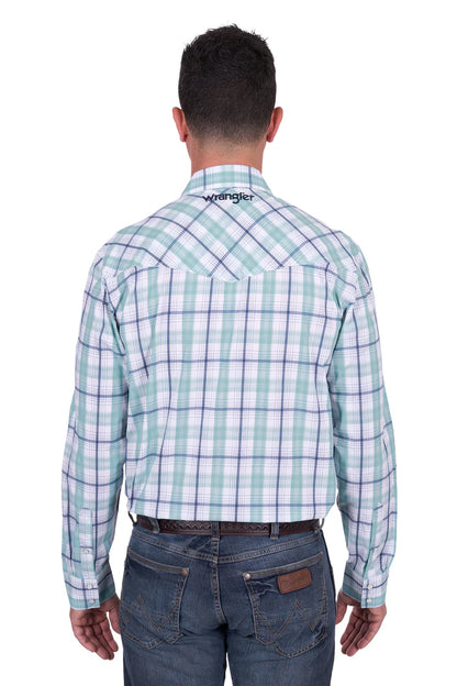 Wrangler Men's Jacob Logo L/S Shirt