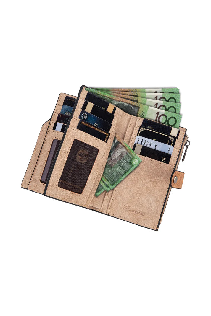 Wrangler W Stitch Wallet - Camel