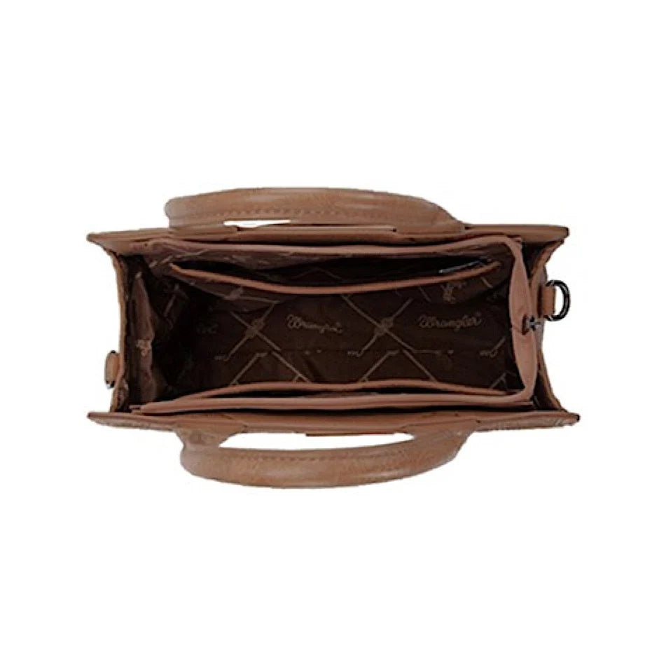 Wrangler Embroidered Crossbody Bag -Camel