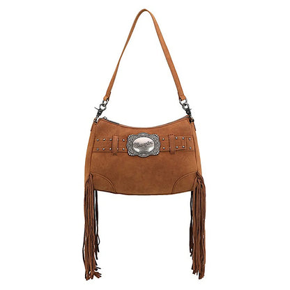 Wrangler Feature Buckle Shoulder Bag - Tan