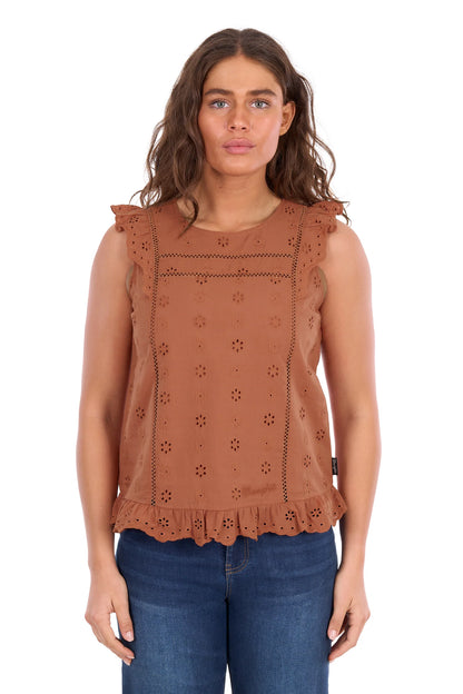 Women's Grace Short Sleeve Blouse - Copper