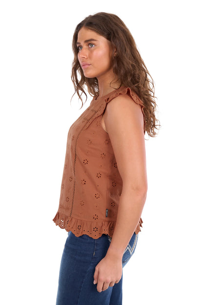 Women's Grace Short Sleeve Blouse - Copper