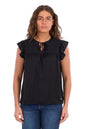 Women's Stella Short Sleeve Blouse - Black