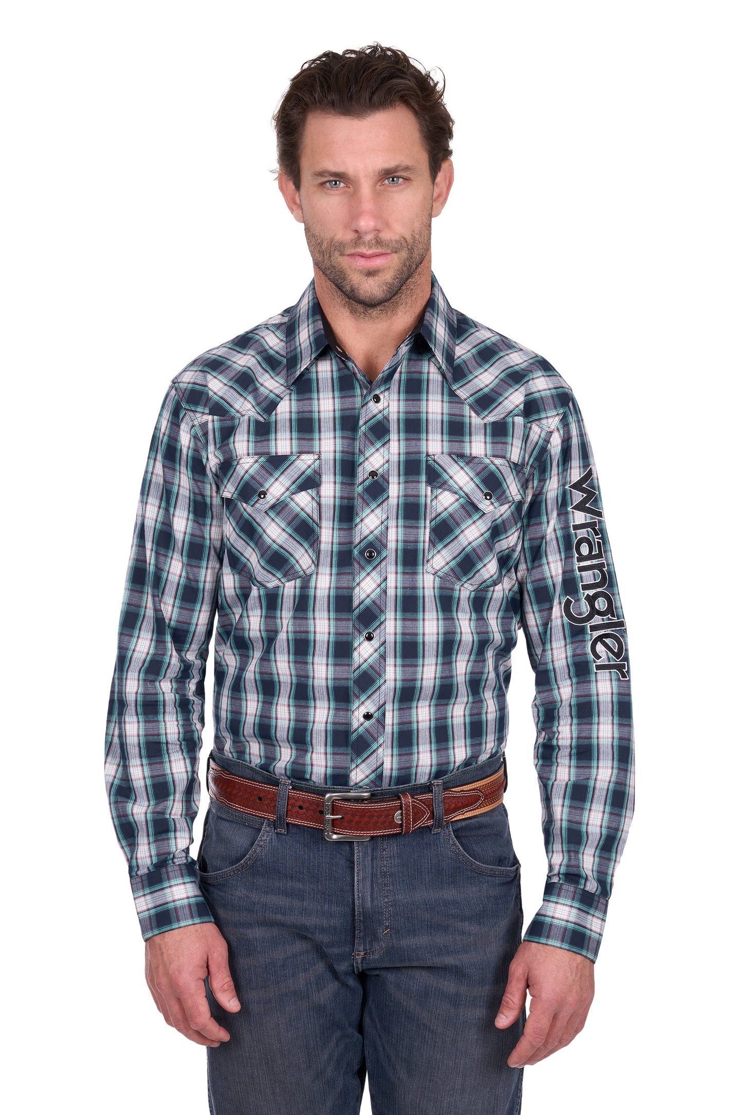 Wrangler Men's Dustin Logo L/S Shirt
