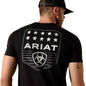 Ariat Men's Ariat Stripe Patriotic Badge T-Shirt - Black