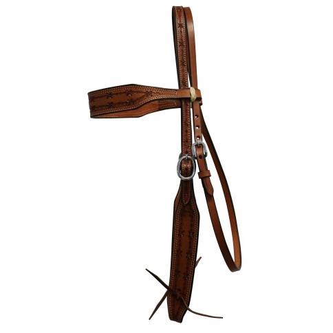 Texas-Tack Barbed Wire Tan Bridle