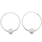 MCJ Sterling Silver Hoops Plated Ball Dia Cut