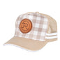 Roper Trucker Cap Mini Plaid- Fawn/ Stone