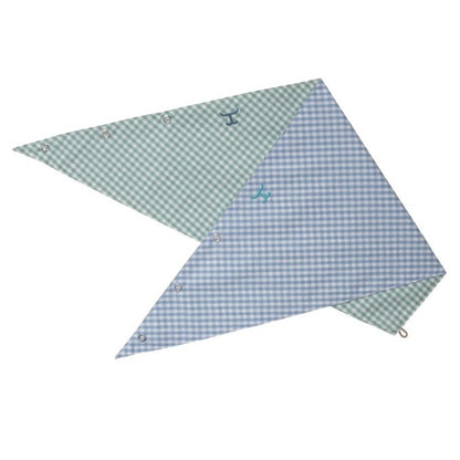 J/Country Women's Carlee Scarf Dusty Blue/Sea Green Mini Check