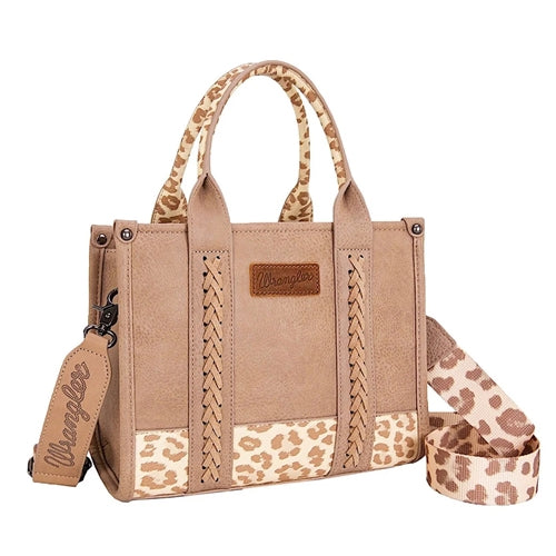 Wrangler Leopard Print Crossbody Bag - Taupe