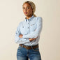 Ariat Women's Rebar Tough 360 Airflow Durastretch Long Sleeve Work Shirt Subdueb Blue