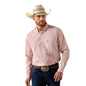 Ariat Men's Pro Series Theoden Classic Fit Long Sleeve Shirt Peach Plaid