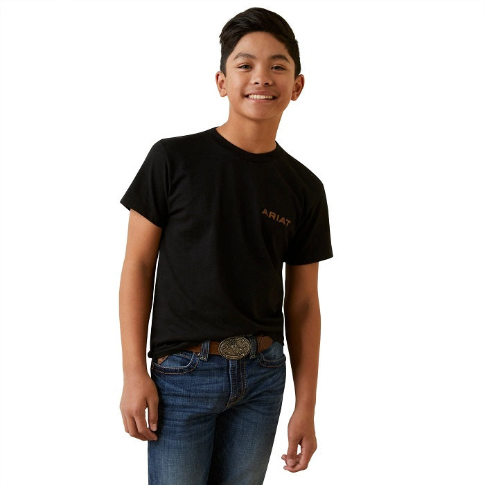 Ariat Boys Shield Stitch Black Heather