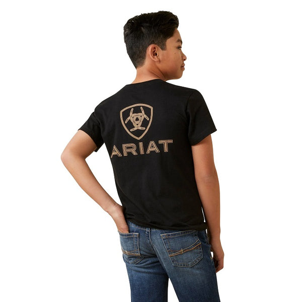 Ariat Boys Shield Stitch Black Heather