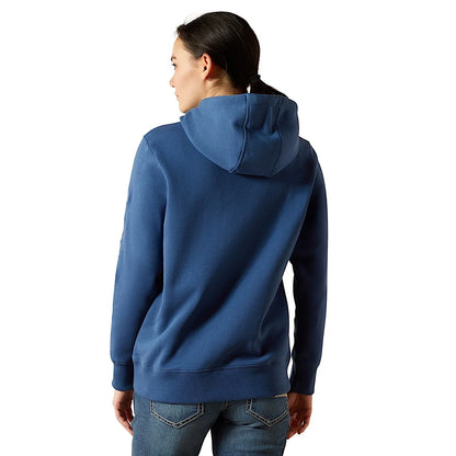 Ariat Women's Rebar Graphic Hoodie Ensign Blue / Endless Sky