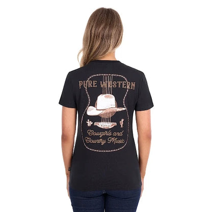 Pure Western Women's Misty Short Sleeve Tee - Black