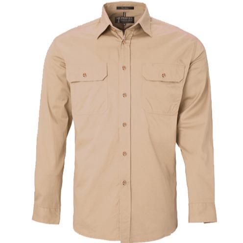 PILBARA Mens F/B L/S Clay