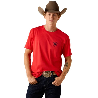 Ariat Men's Chinelos Hex Mars Red Classic Fit T-Shirt