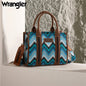 Wrangler Southwestern Pattern Dual Sided Print Tote/Crossbody - JEAN