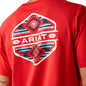 Ariat Men's Chinelos Hex Mars Red Classic Fit T-Shirt