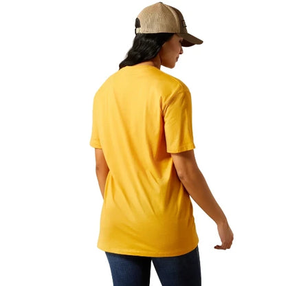 Ariat Women's Western Photo Short Sleeve Tee Mustard