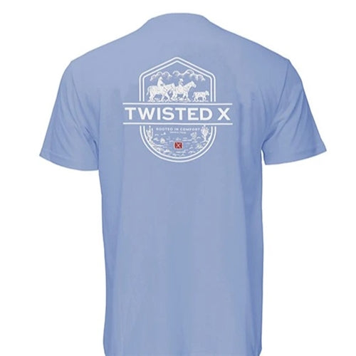 Twisted X Mens Slate Logo Short Sleeve Tee