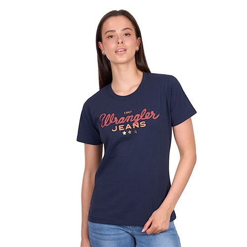 Wrangler Women's Piper SS Tee - Navy