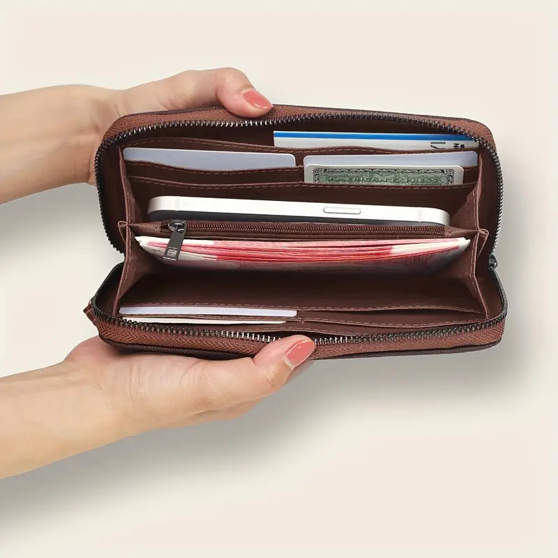 Boho-Chic RFID Blocking Women’s Wallet - Khaki