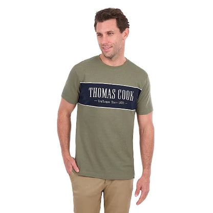Thomas Cook Men's Jay Short Sleeve Tee - Olive/ Navy