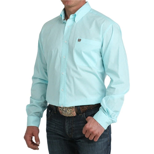 Cinch Aqua Pattern Men's Shirt