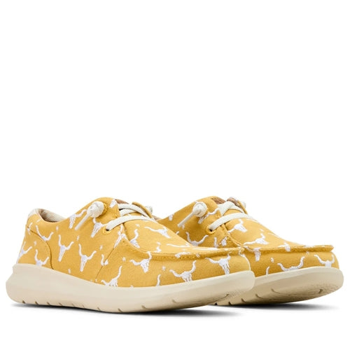 Ariat Women's Hilo Doodle - Mustard Steer Heads
