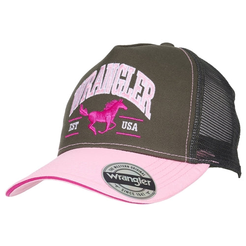 Wrangler Erinn High Profile Ponytail Trucker Cap