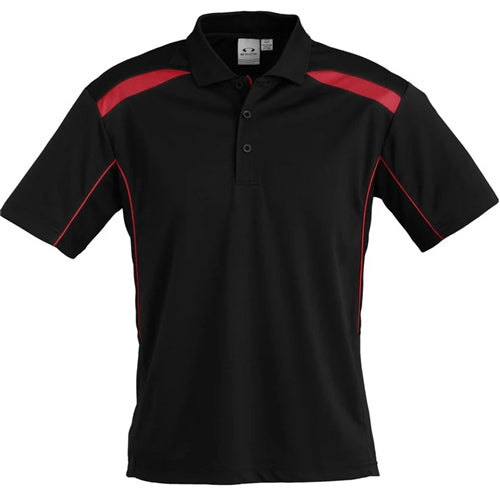 Kid's United S/S Polo Black/Red