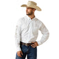 Ariat Men's Team Logo Lightweight Twill Classic Fit Long Sleeve Shirt White / Khaki
