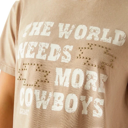 Ariat Women's More Cowboys T-Shirt - White Pepper