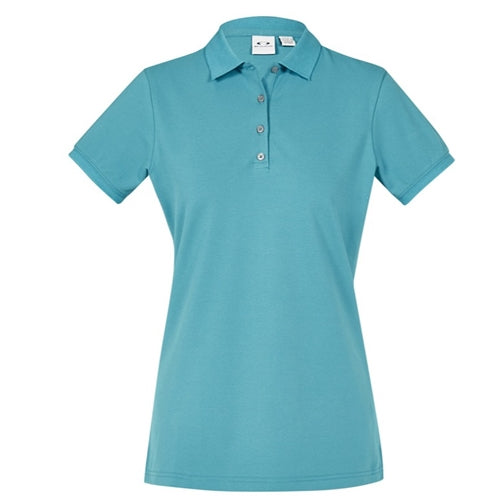Fashion Biz Womens City Short Sleeve Polo Teal