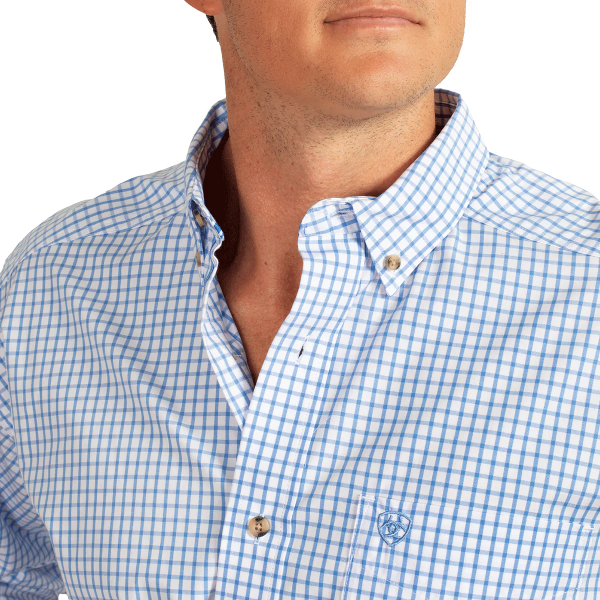Ariat Pro Series Cliff Classic Fit Shirt - Light Blue