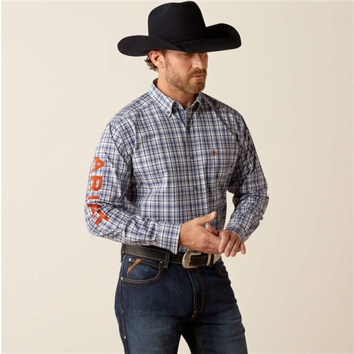 Ariat Pro Series Team Orion Classic Fit Shirt - Navy/Orange