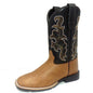 Roper Big Kids Gabriel Boots - Tan/ Navy Leather