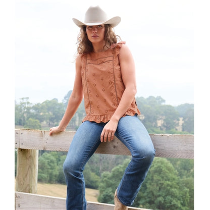 Women's Grace Short Sleeve Blouse - Copper