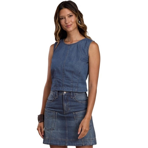 Stetson Women's Collection Sleeveless Top Solid - Blue