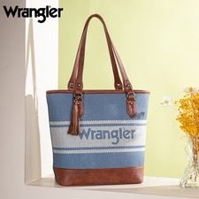 Wrangler Logo Waxed Canvas Tote - Jean